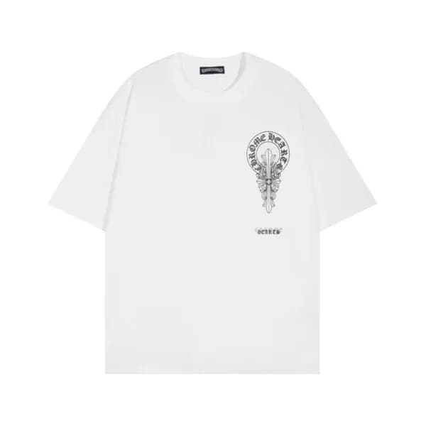 크롬하츠 남성 화이트 반팔티 - Chrom Hearts Mens White Tshirts … - 1