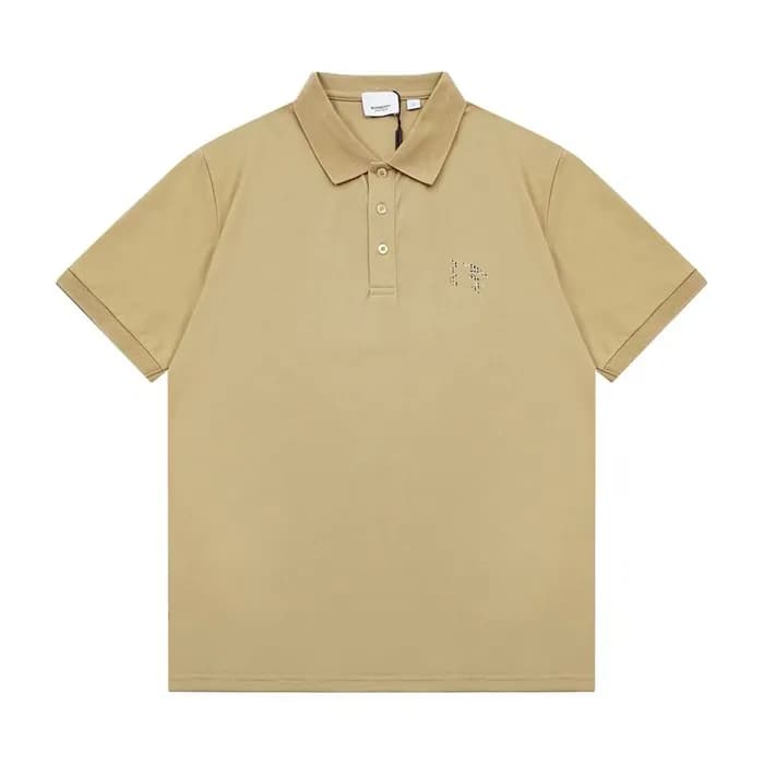 버버리 남성 베이지 반팔 폴로 티셔츠 - Burberry Mens Beige Polo Ts… - 1