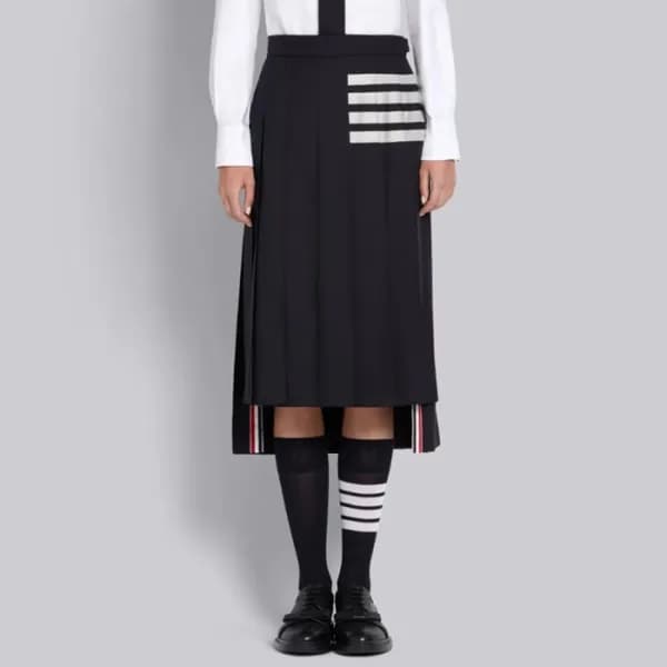 톰브라운 여성 네이비 스커트 - Thom Browne Womens Navy Skirts -… - 1