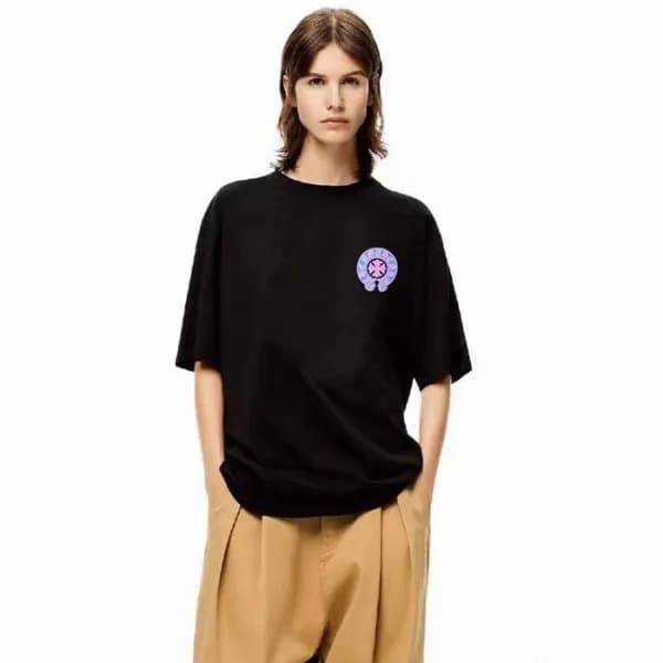 크롬하츠 여성 라운드 반팔티 - Chrome Hearts Womens Round Tshir… - 1