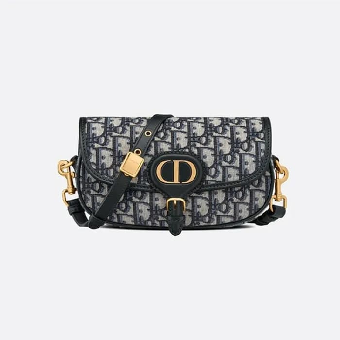 디올 여성 블루 오블리크 자카드 바비백 라지 - Dior Oblique Jacquard … - 1