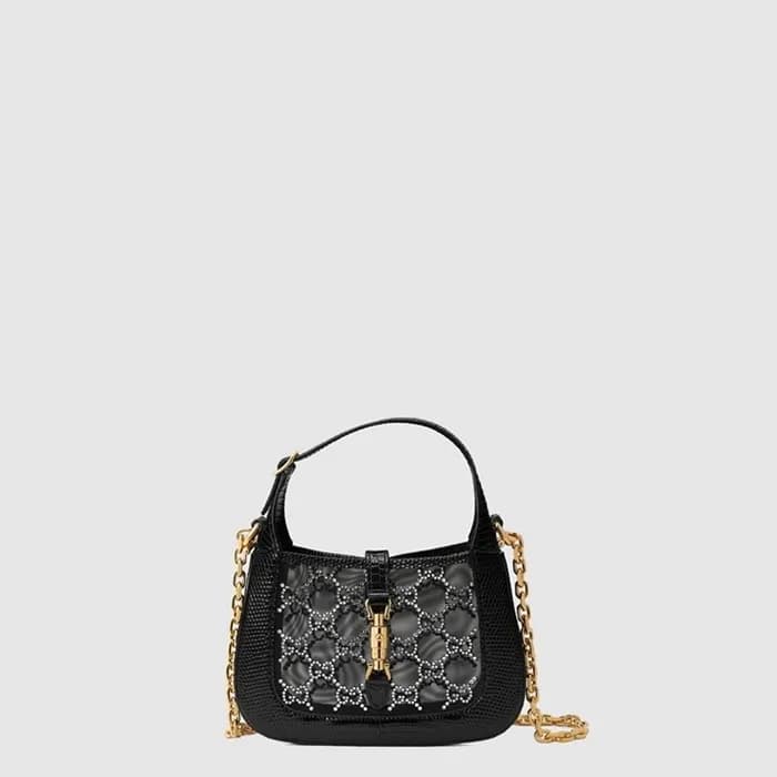 구찌 여성 재키 1961 미니 크리스털 GG 리자드 백 - Gucci Womens Jack… - 1