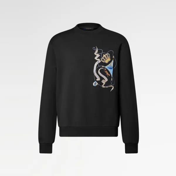 루이비통 남성 기모 맨투맨 - Louis vuitton Mens Round Tshirt -… - 1
