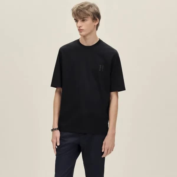 에르메스 남성 라운드 반팔티 - Hermes Mens Round Tshirt - hec13… - 1