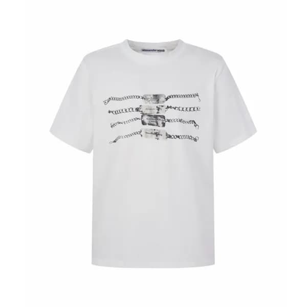 알렉산더왕 남성 라운드 반팔티 - Alexander wang Mens Round Tshir… - 1