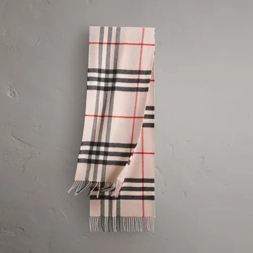 [버버리] 클래식 체크 캐시미어 남여공용 아이보리 스카프 bu0017w - Burberry… - 1