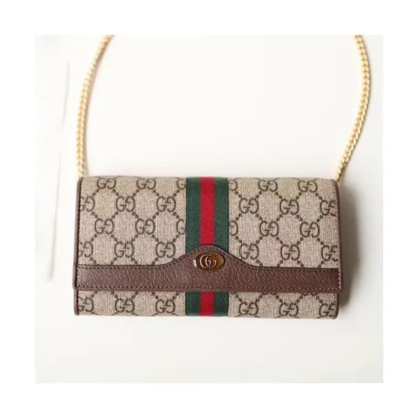 Gucci GG Ophidia Supreme Women Chain Wallet Cross… - 1