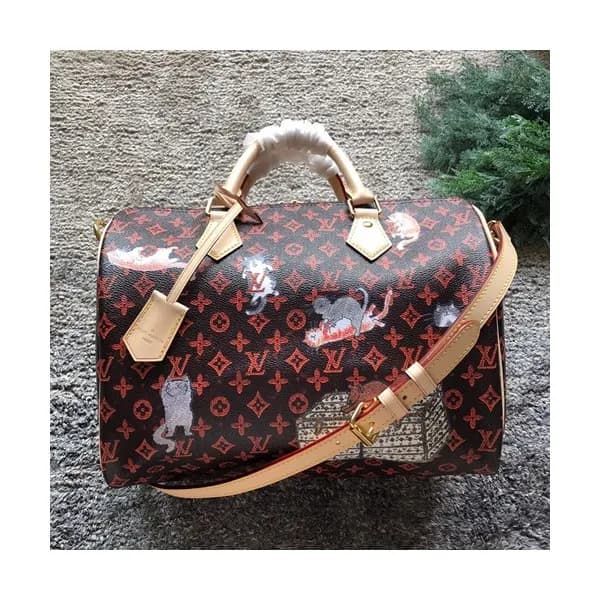 Louis Vuitton Speedy Tote Shoulder Cross Bag,30cm … - 1