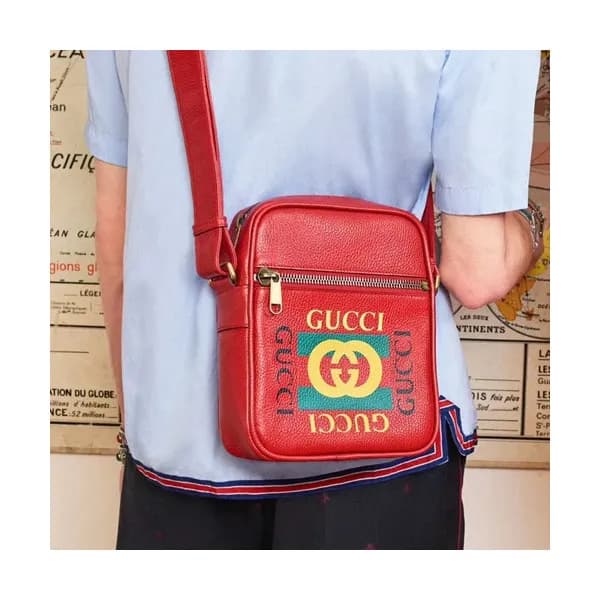 Gucci Print Messenger Shoulder Bag,25CM - 구찌 프린트 남… - 1