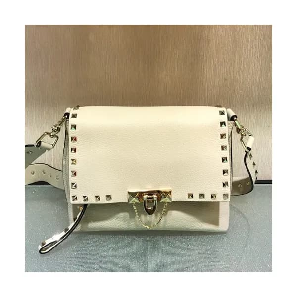 Valentino 2019 Leather Rockstud Shoudler Bag,23CM … - 1