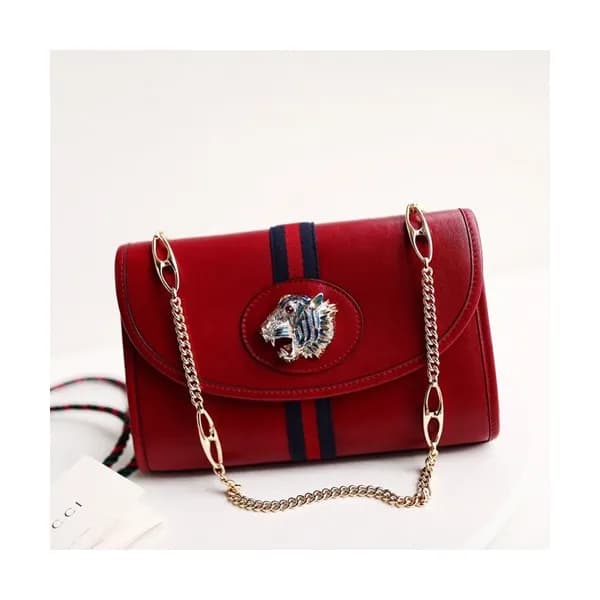 Gucci 2019 Rajah Leather Small Chain Shoulder Bag … - 1