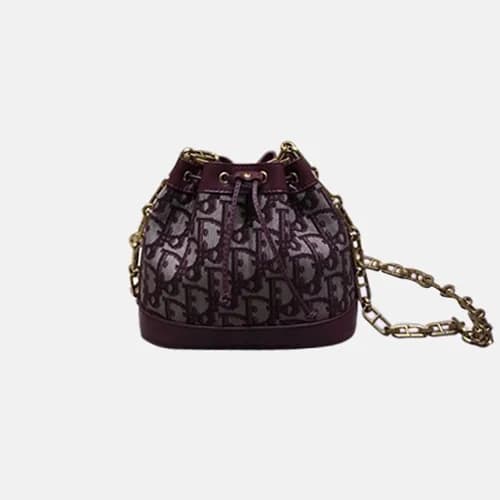 Dior 2019 Oblique Bucket Chain Shoulder Bag,18CM -… - 1