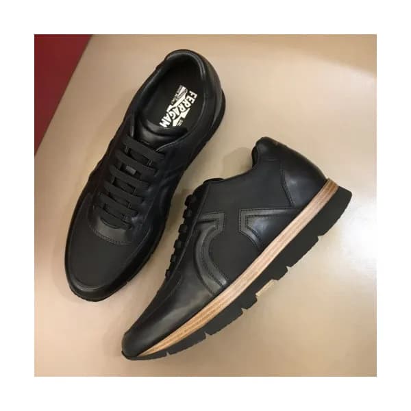Ferragamo 2018 Mens Leather sneakers/Running Shoes… - 1