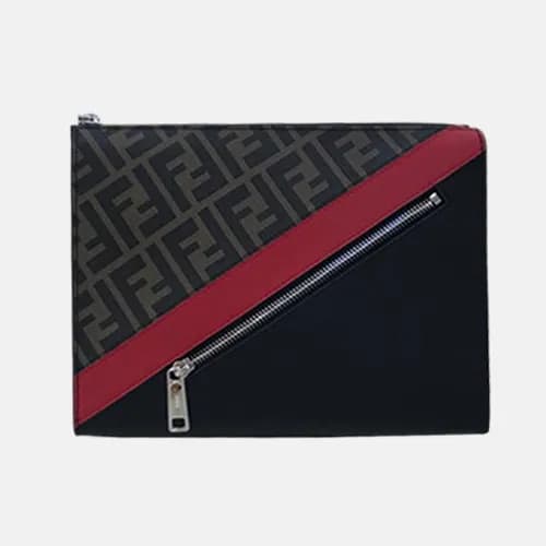 Fendi 2019 PVC & Leather Clutch Bag, 25cm - 펜디 201… - 1
