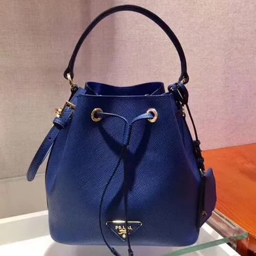 Prada 2019 Woman Leather Bucket Tote Shoulder Bag,… - 1