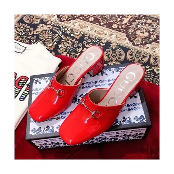 Gucci 2019 Ladies Leather Middle-heel Bloafer - 구찌… - 1