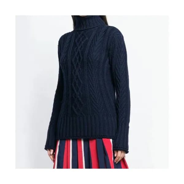 Thom Browne 2019 Womens Strap Turtle-neck Sweater … - 1
