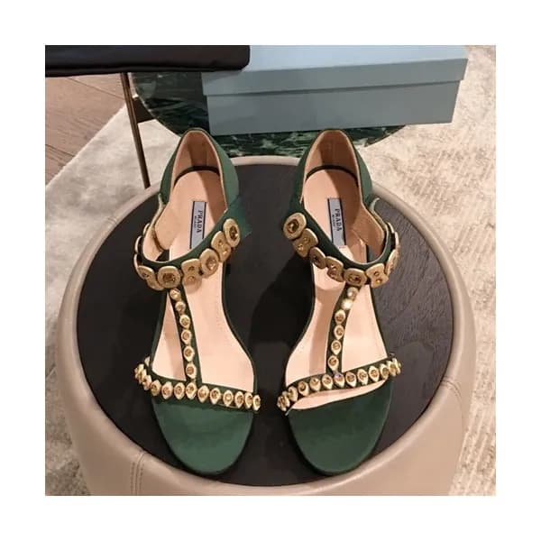 Prada 2019 Ladies Middle Heel Sandal - 프라다 2019 여성… - 1