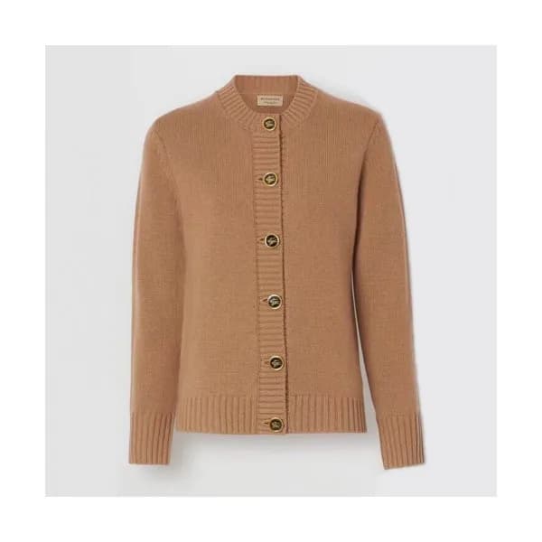 Burberry 2019 Womens Vintage V-neck Wool Cardigan … - 1