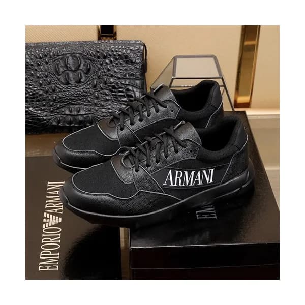 Armani 2020 Mens Leather Sneakers - 알마니 2020 남성용 … - 1