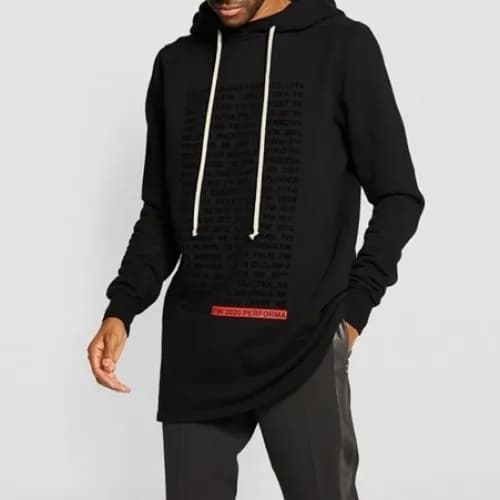 Rick Owens Mens Logo Cotton Zip-up Hooded - 릭오웬스 남… - 1