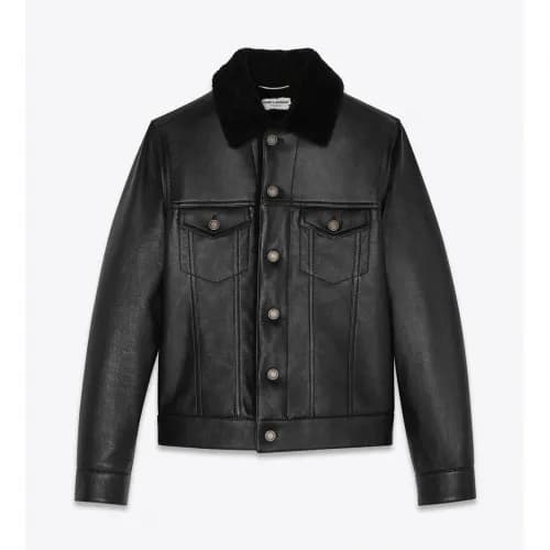 [1:1]Saint Laurent 2020 Mens Classic Leather Jacke… - 1