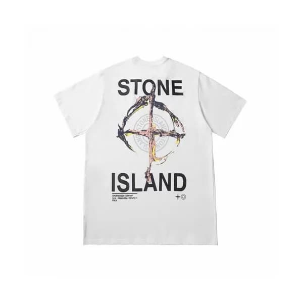 Stone Island 2021 Mens Crew-neck Cotton Short Slee… - 1