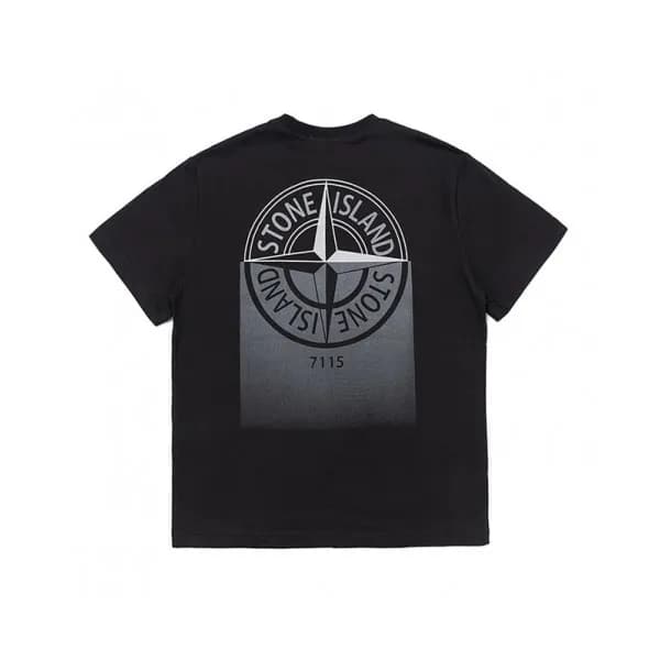 Stone Island Mens Crew-neck Cotton Short Sleeved … - 1