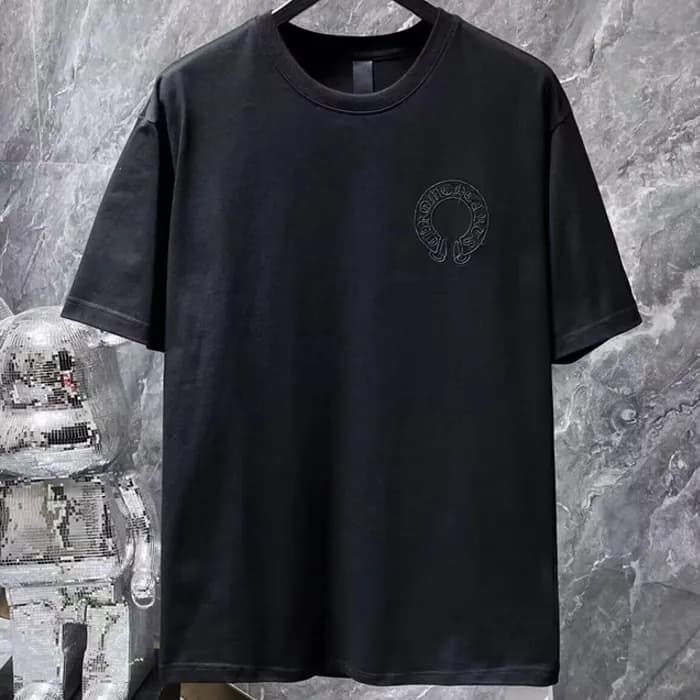 Chrome hearts Mens Logo Casual Short Sleeved Tshi… - 1