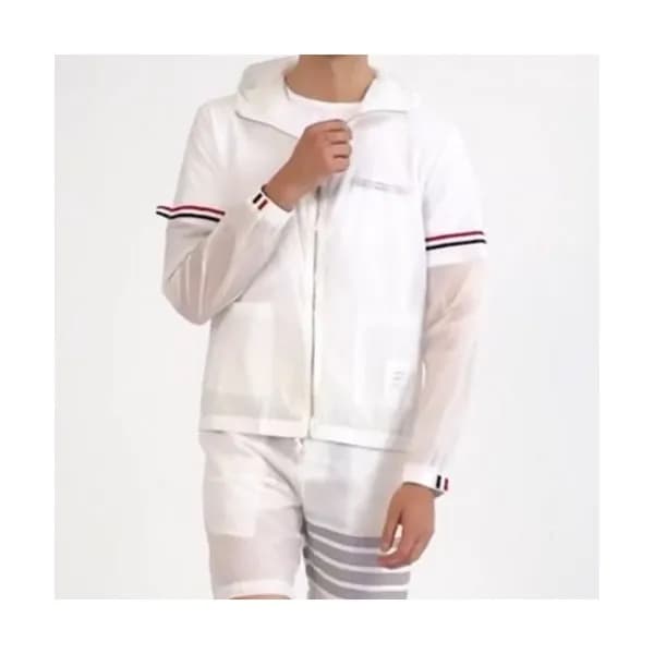 Thom Browne Mens Classic Casual Jackets White - 톰… - 1