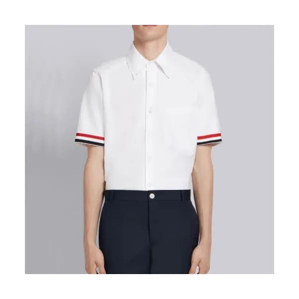 Thom Browne Mens Strap Cotton Short Sleeved Tshir… - 1