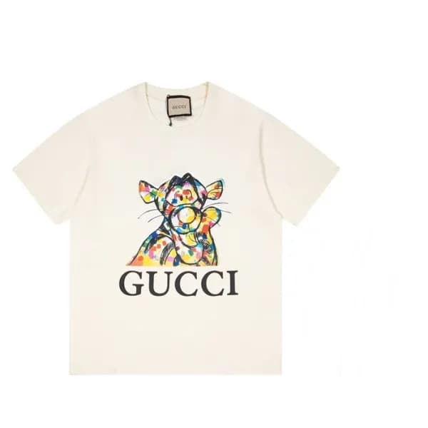 구찌 남성 크루넥 아이보리 반팔티 - Mens Ivory Tshirts - guc04657… - 1