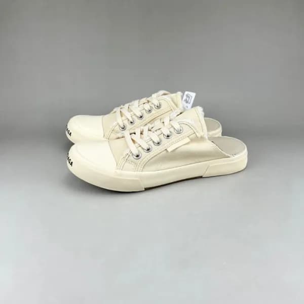 발렌시아가 남/녀 클래식 아이보리 스니커즈 - Unisex Ivory Sneakers - … - 1