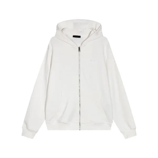 루이비통 남자 화이트 집업 후드티 - Louis vuitton Mens White Hood… - 1