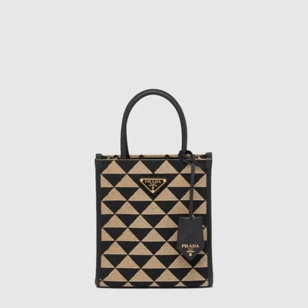 프라다 여성 심볼 자수 미니 백 1BA355 - Prada Womens Symbol Emb… - 1
