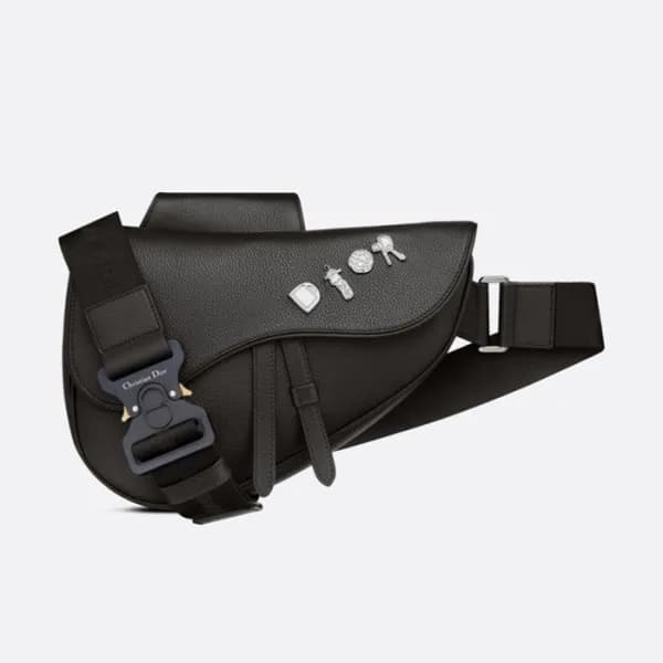 디올 남성 블랙 새들백 - Dior Men Black Saddle Bag - di176x - 1