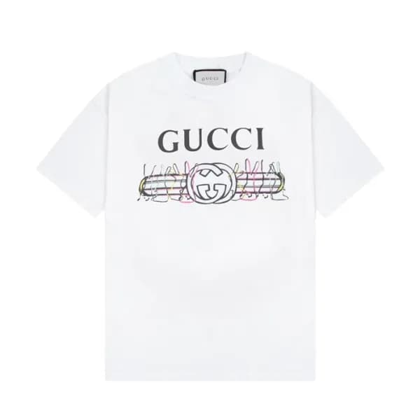 구찌 남/녀 화이트 크루넥 반팔티 - Gucci Unisex White Tshirts - … - 1