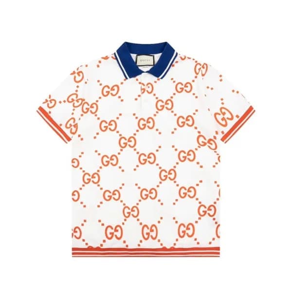 구찌 남성 화이트 폴로 반팔티 - Gucci Mens White Short sleeved … - 1