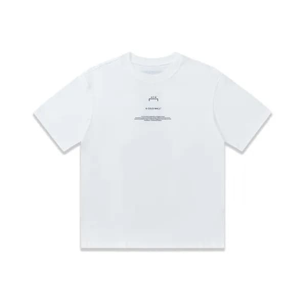 어콜드월 남성 크루넥 화이트 반팔티 - ACW Mens White Short sleeved…