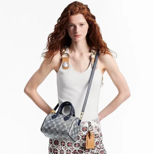 루이비통 여성 블루 스피디 반둘레 - Louis vuitton Womens Blue Spe… - 1