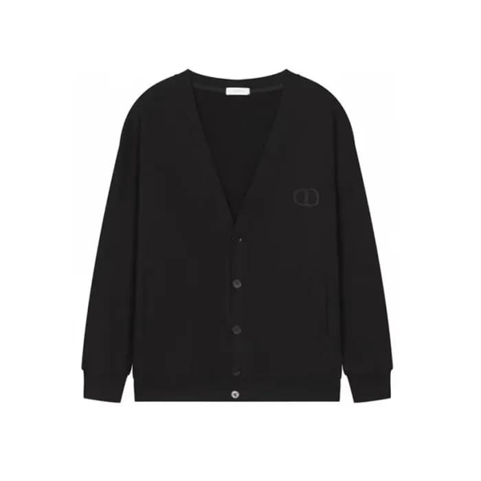 디올 남성 블랙 브이넥 가디건 - Dior Mens Black Cardigan - di69… - 1