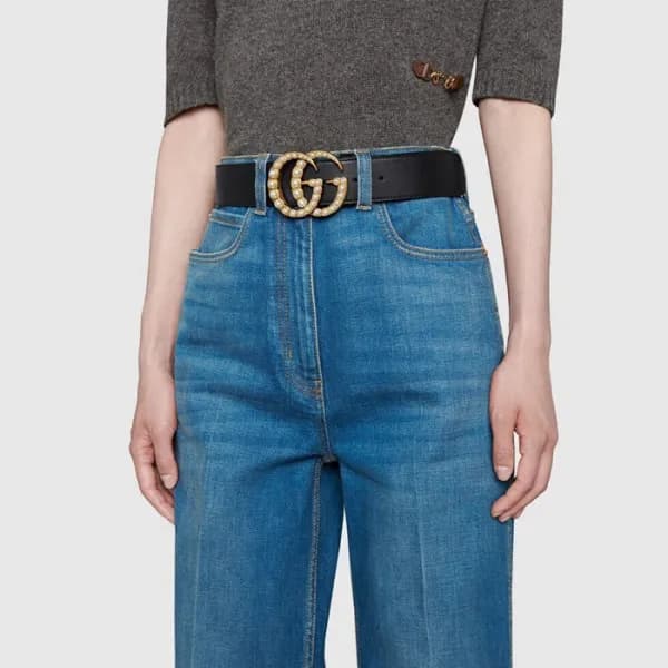 구찌 여성 GG 블랙 벨트 - Gucci Womens Black Belts - gu1120… - 1