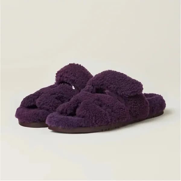 에르메스 여성 퍼플 슬리퍼 - Hermes Womens Purple Slippers - h… - 1