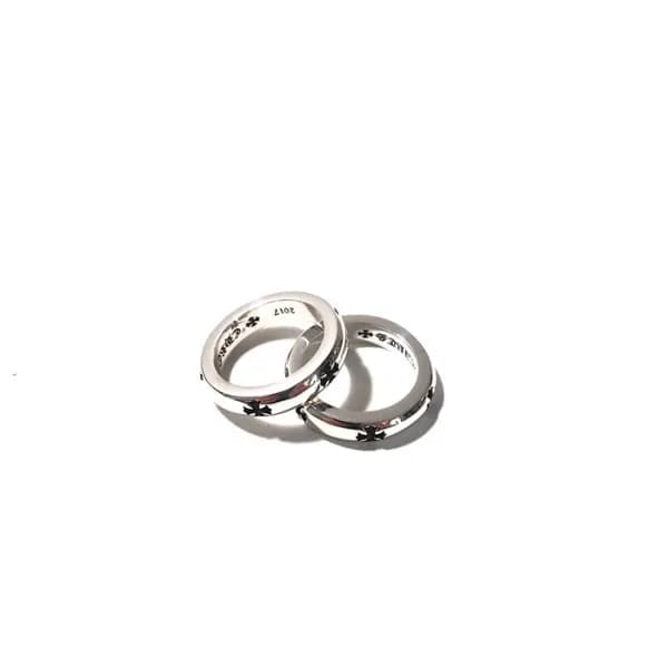 크롬하츠 남/녀 화이트 골드 반지 - Chrome Hearts Unisex White Go… - 1