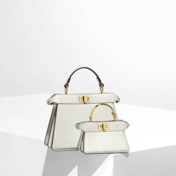 펜디 여성 화이트 핸드백 - Fendi Womens Hand Bag - feb249x - 1