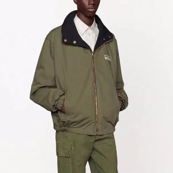 구찌 남성 카키 양면 자켓 - Gucci Mens Khaki Jackets - guc210… - 1