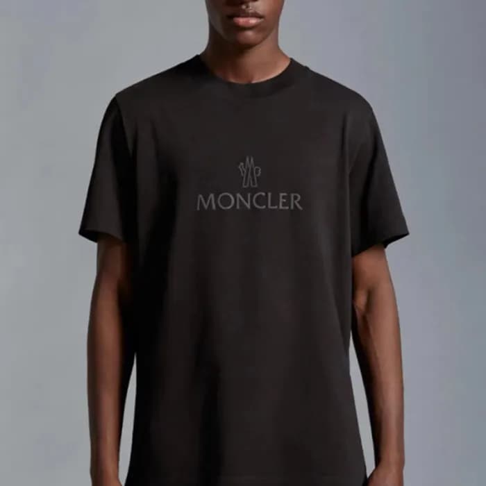 몽클레어 남성 블랙 크루넥 반팔티 - Moncler Mens Black Tshirts - … - 1