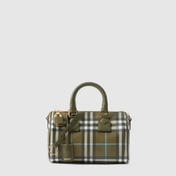 버버리 여성 체크 볼링 백 - Burberry Womens Checkered Bowling… - 1