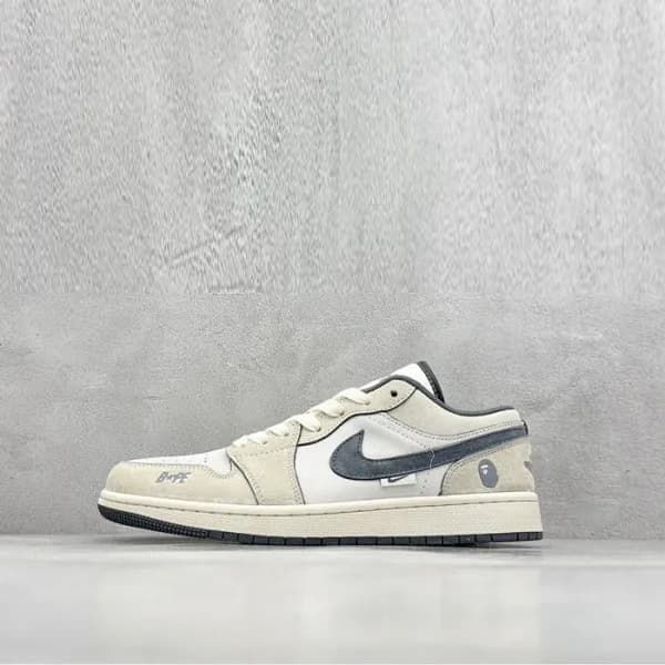 나이키 x 베이프 남/녀 로우 스니커즈 - Nike Air Jordan 1 Retro Lo… - 1