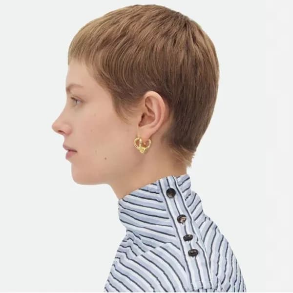 보테가베네타 여성 골드 이어링 - Bottega veneta Womens Gold Earr… - 1